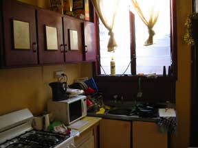 kitchen from a messy angle