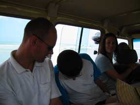 Sleepy Andi in the 4WD