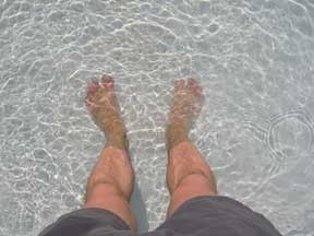 Fraser Island: My Feet in Lake McKenzie